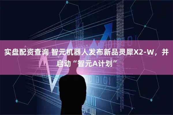 实盘配资查询 智元机器人发布新品灵犀X2-W，并启动“智元A计划”