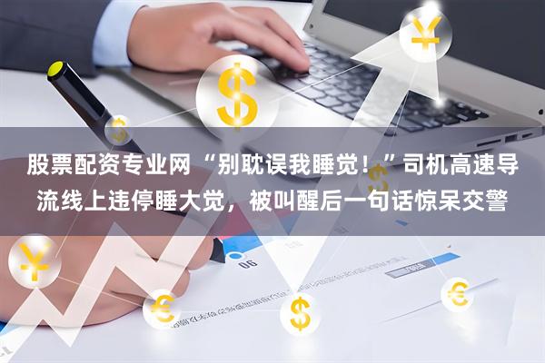 股票配资专业网 “别耽误我睡觉！”司机高速导流线上违停睡大觉，被叫醒后一句话惊呆交警